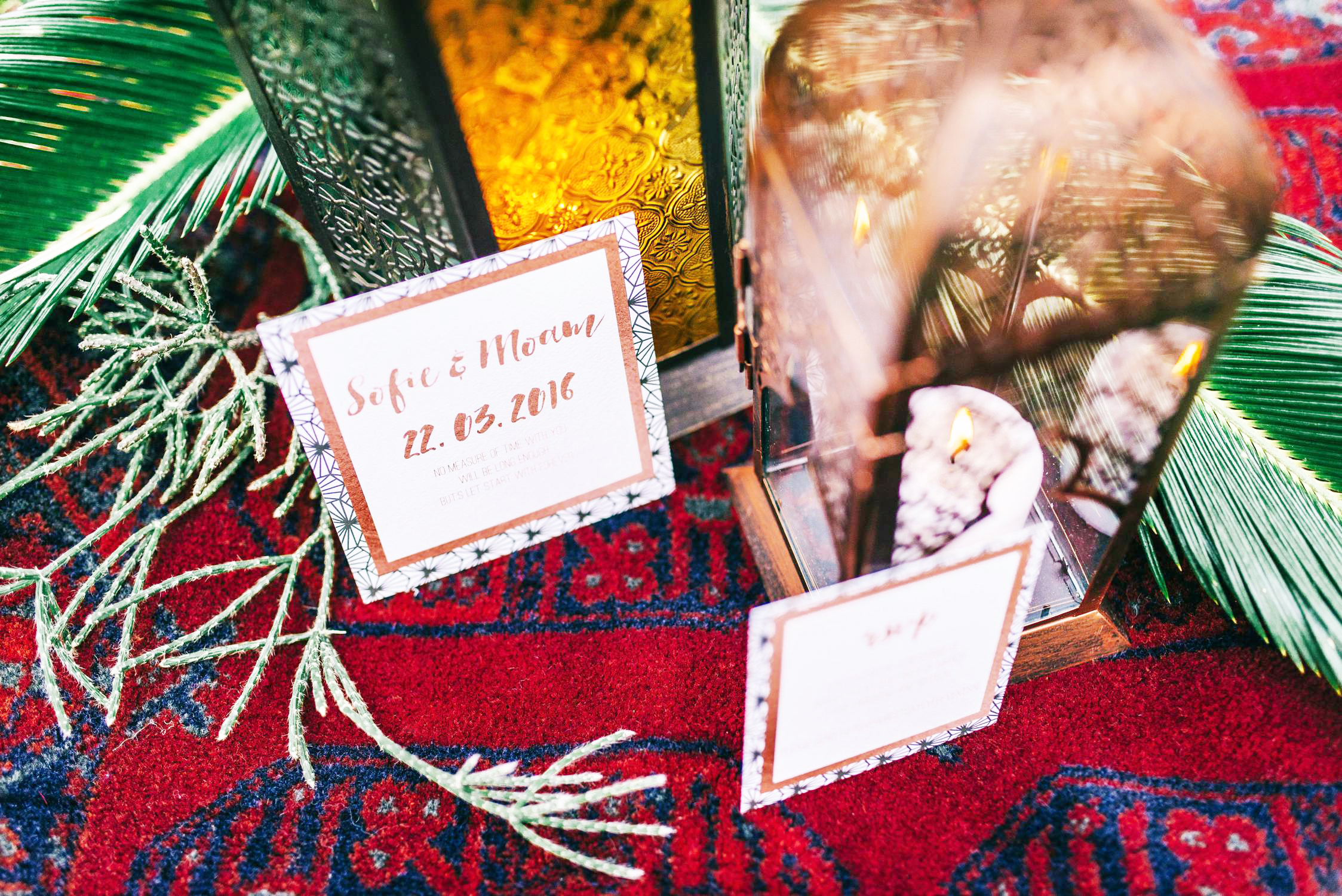 Fine art film photography moroccan inspired styled shoot - Wedding stationery