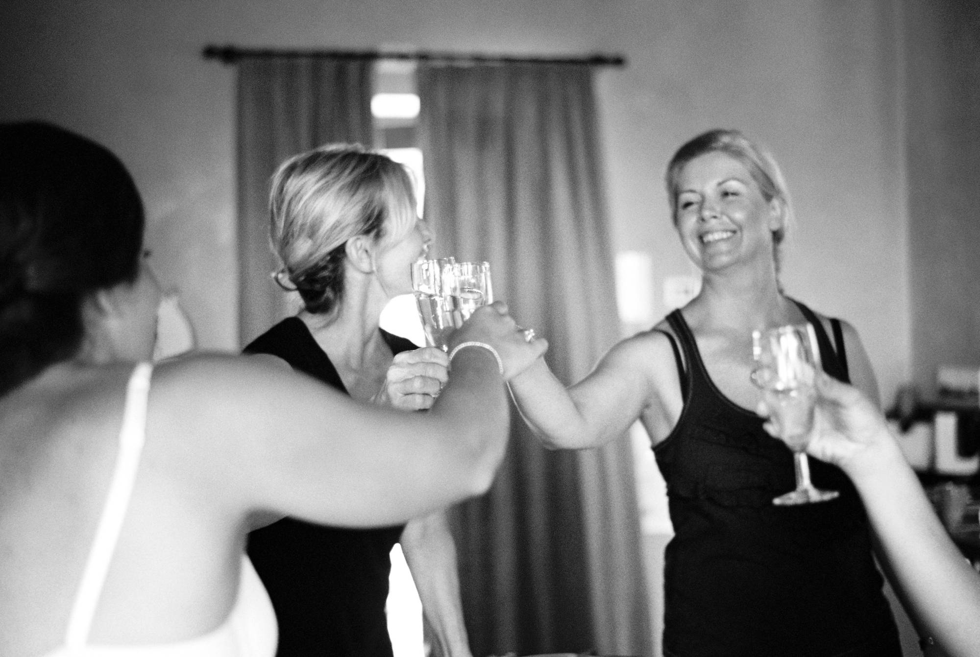 Fine art film photography Destination Wedding Tuscany Italy - Cheers to the bride