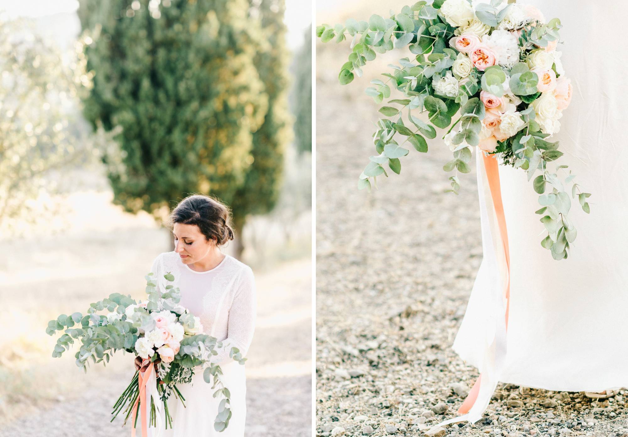 Fine art wedding photographer Destination Wedding Tuscany Italy - Bridal bouquet