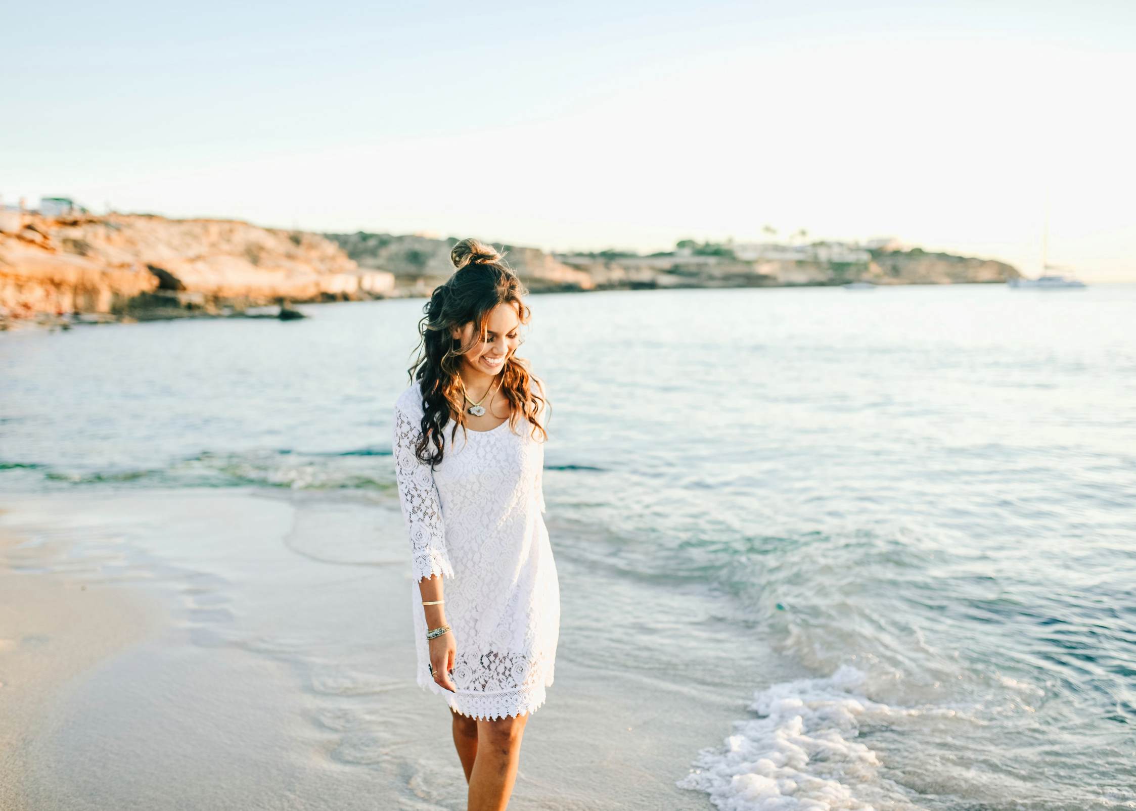 Fine art wedding photographer Wedding Bridal shoot Ibiza - Bohemian bride by the ocean