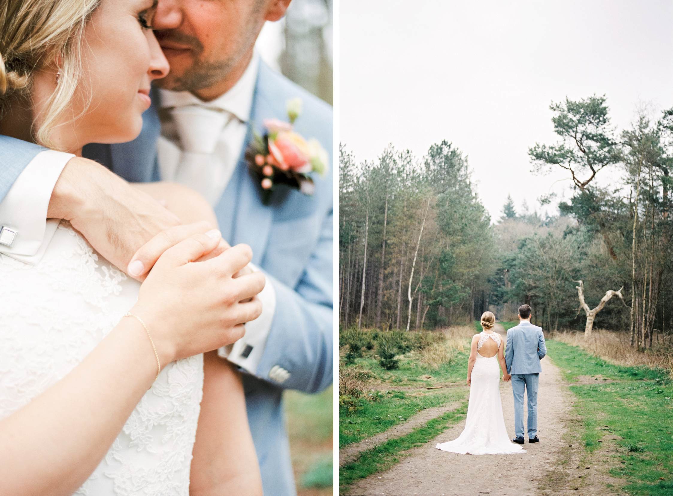 Fine art wedding photographer Hoge Vuursche Baarn - Wedding shoot woods