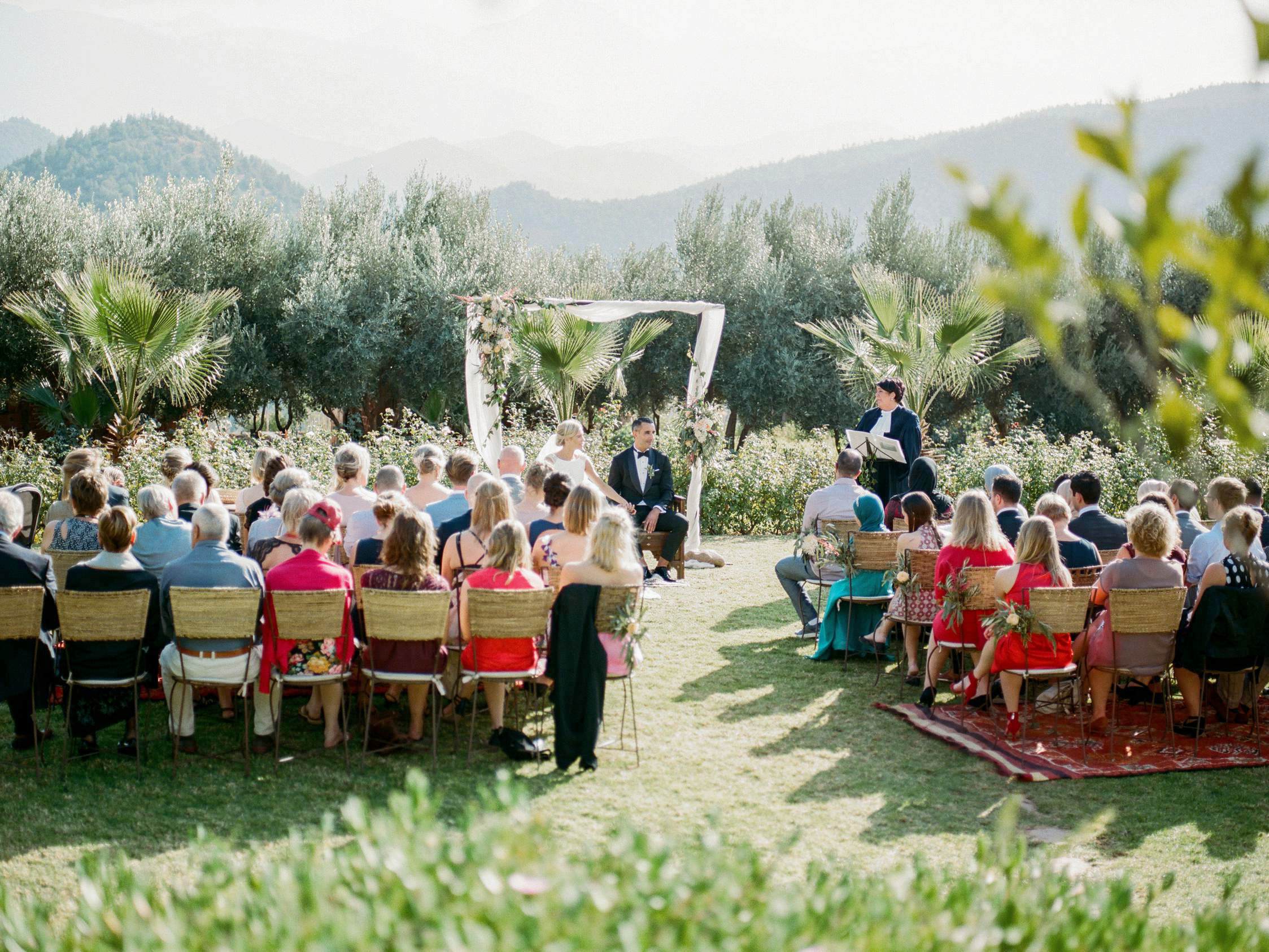 Fine art film photography Ourika Morocco - Guests at the ceremony