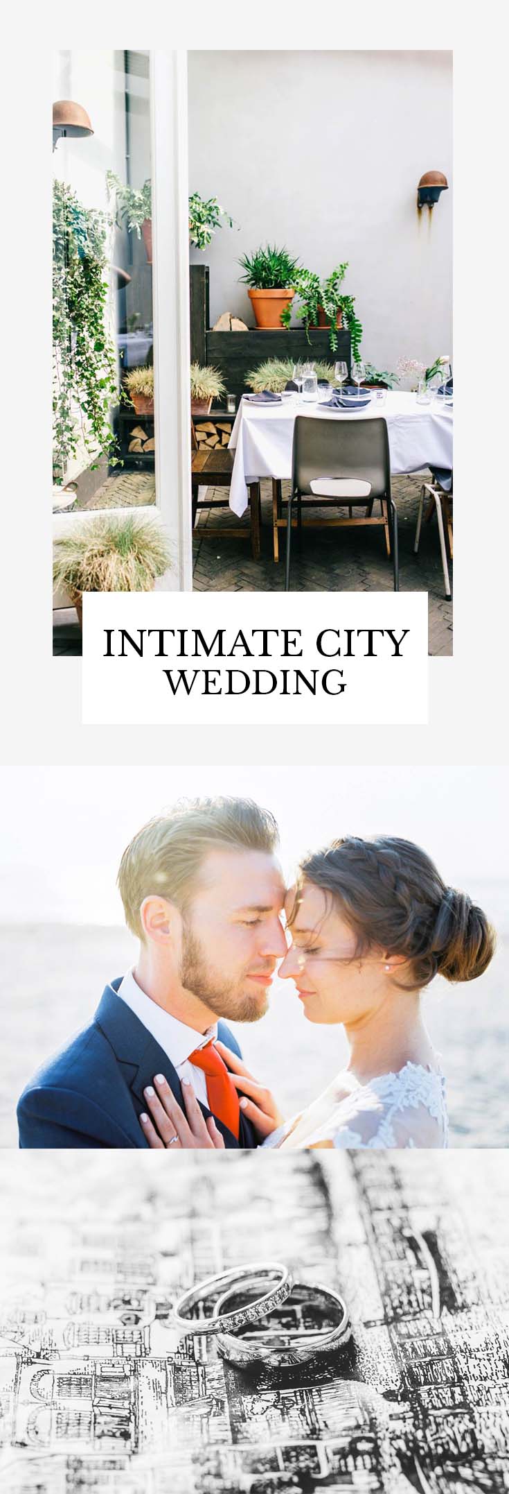 Intimate city wedding