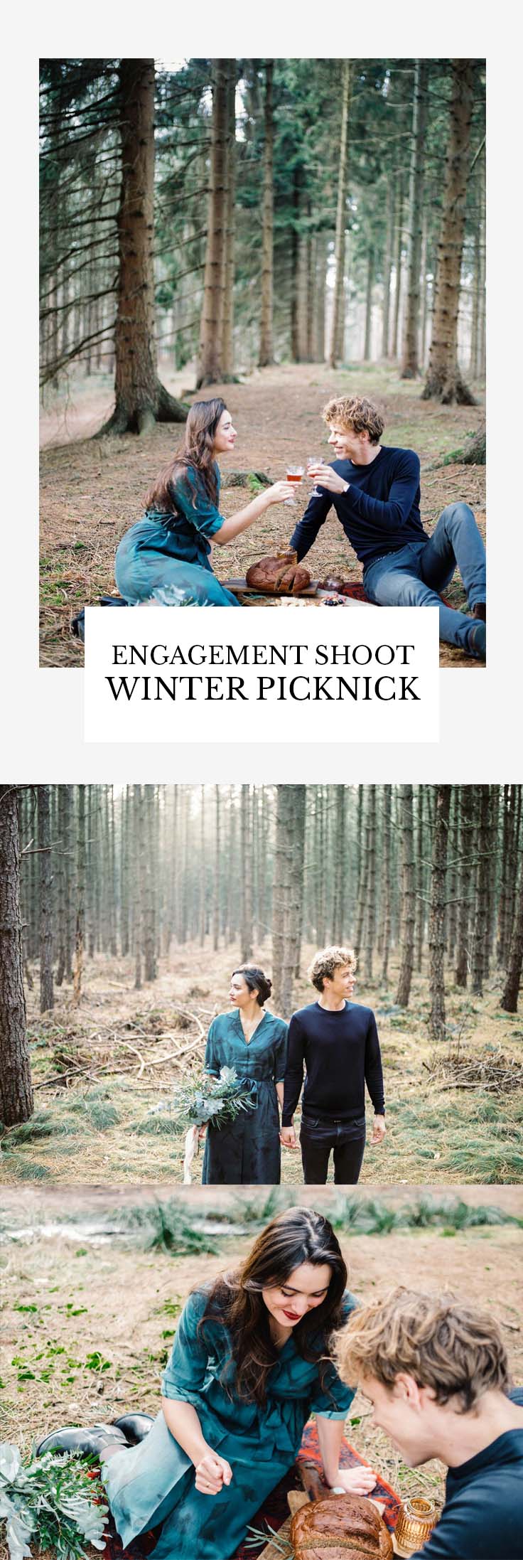 Engagement shoot winter picknick